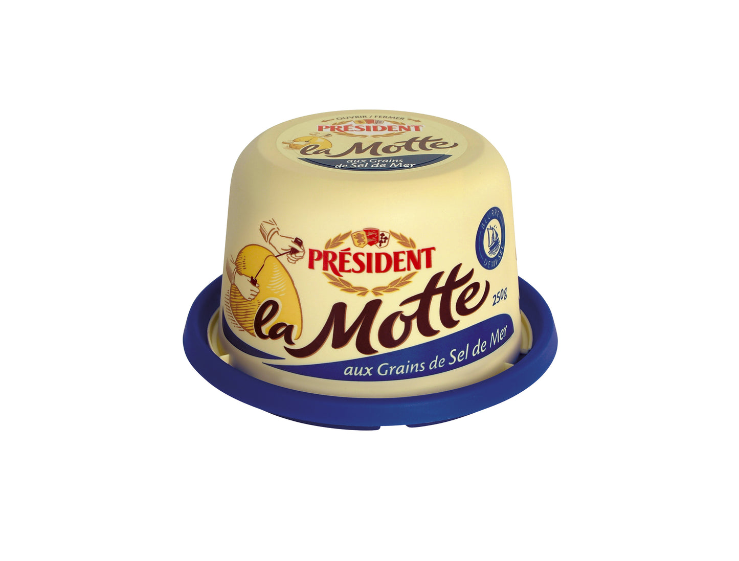 Sviestas PRESIDENT La Motte, su jūros druska, 80% rieb., 250g