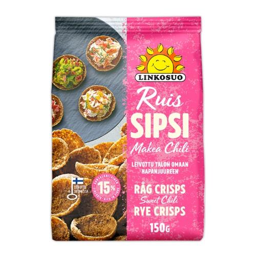 Rye bread crisps LINKOSUO, sweet and sour flavor, 150 g