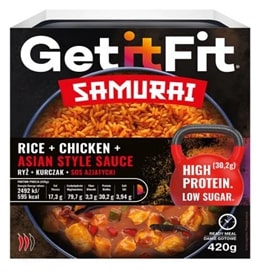 Vištiena su ryžiais GET IT FIT, azijietiško stiliaus padaže, 420 g