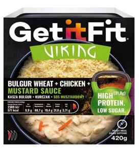 Vištiena su bulgur kruopomis GET IT FIT, garstyčių padaže, 420 g
