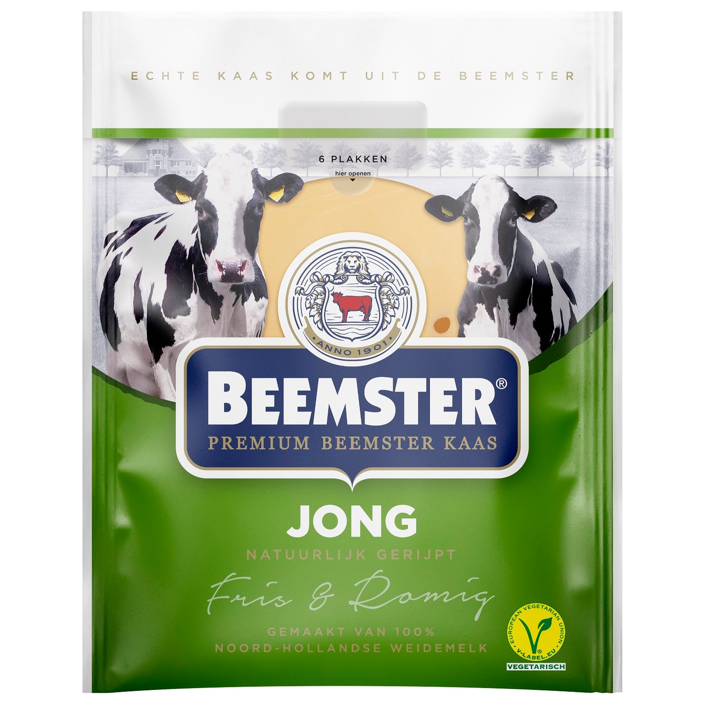 Semi-hard cheese BEEMSTER Mild, matured for 1 month, sliced, 150 g