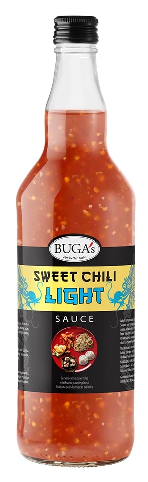 Švelnus saldžiarūgštis padažas BUGA's, Sweet Chili light, 810 g