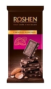 Chocolate ROSHEN Dark, with salted almonds, 85 g