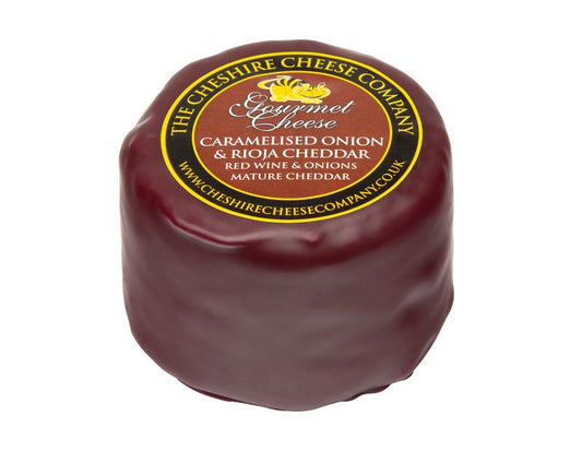Sūris THE CHESHIRE CHEESE COMPANY, su karamelizuotais svogūnais ir Rioja vynu, 200g