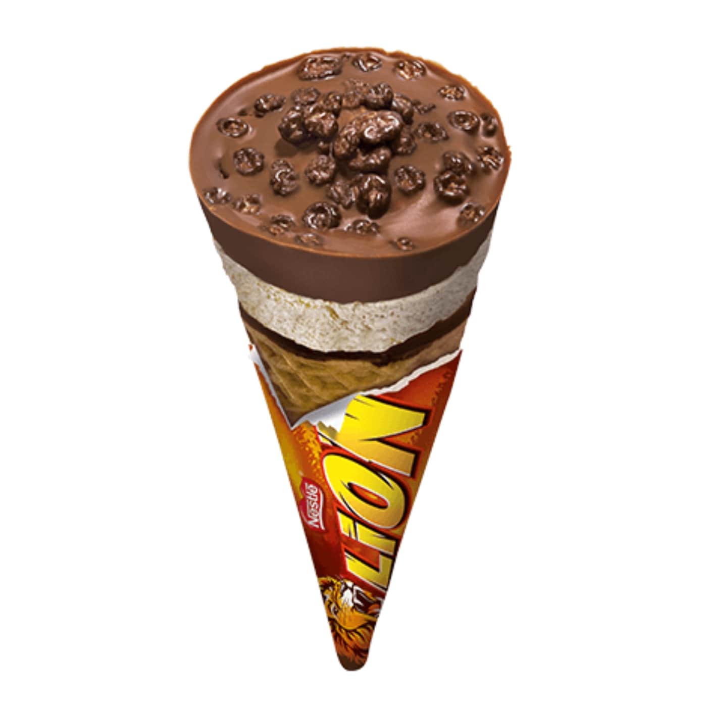 LION ice cream, in a waffle cone, 110ml