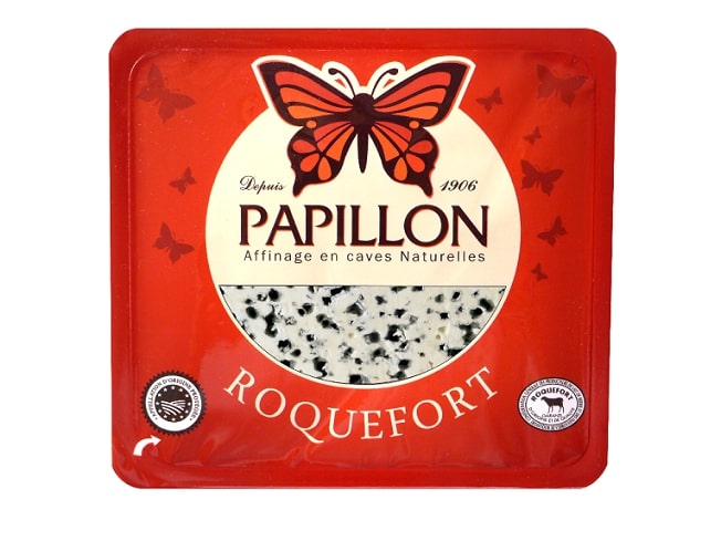 Pelėsinis avių pieno sūris ROQUEFORT PAPILLON RED LABEL, 52% SM, 100g