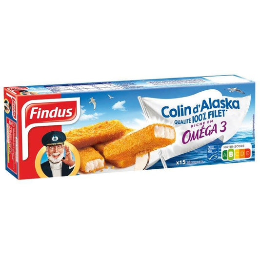 Šaldyti rudagalvės menkės žuvies piršteliai, FINDUS, 420g