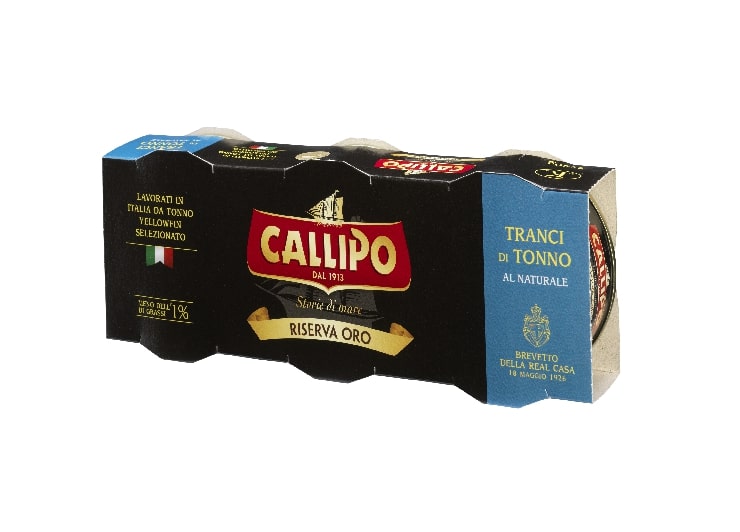 Gelsvauodegis tunas, CALLIPO, sūrime, 3x80g