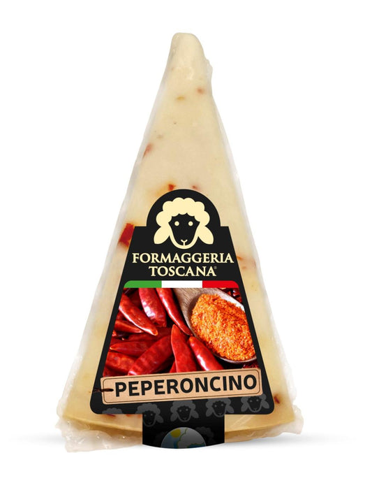 Kietasis sūris Pecorino, su aitriosiomis paprikomis, avies pieno, 70g