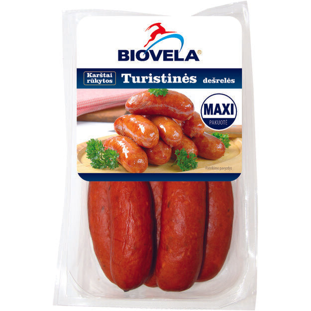 Hot smoked sausages BIOVELA, Tourist, Type II, 800 g