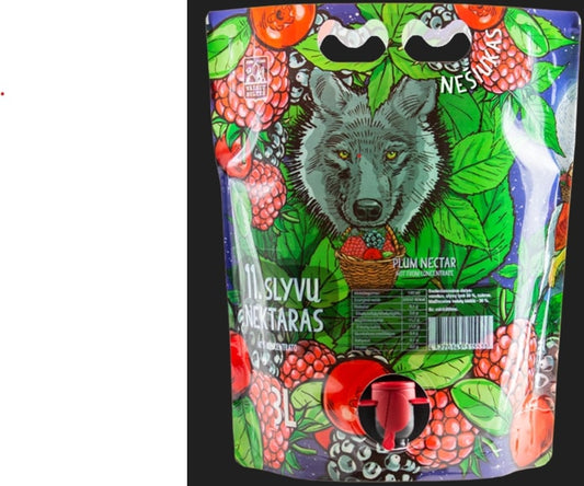 Nektaras slyvų, ne iš koncentrato 3l pouch