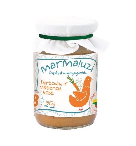 Košė MARMALUZI su daržovėmis ir vištiena, 8 mėn. 190g.
