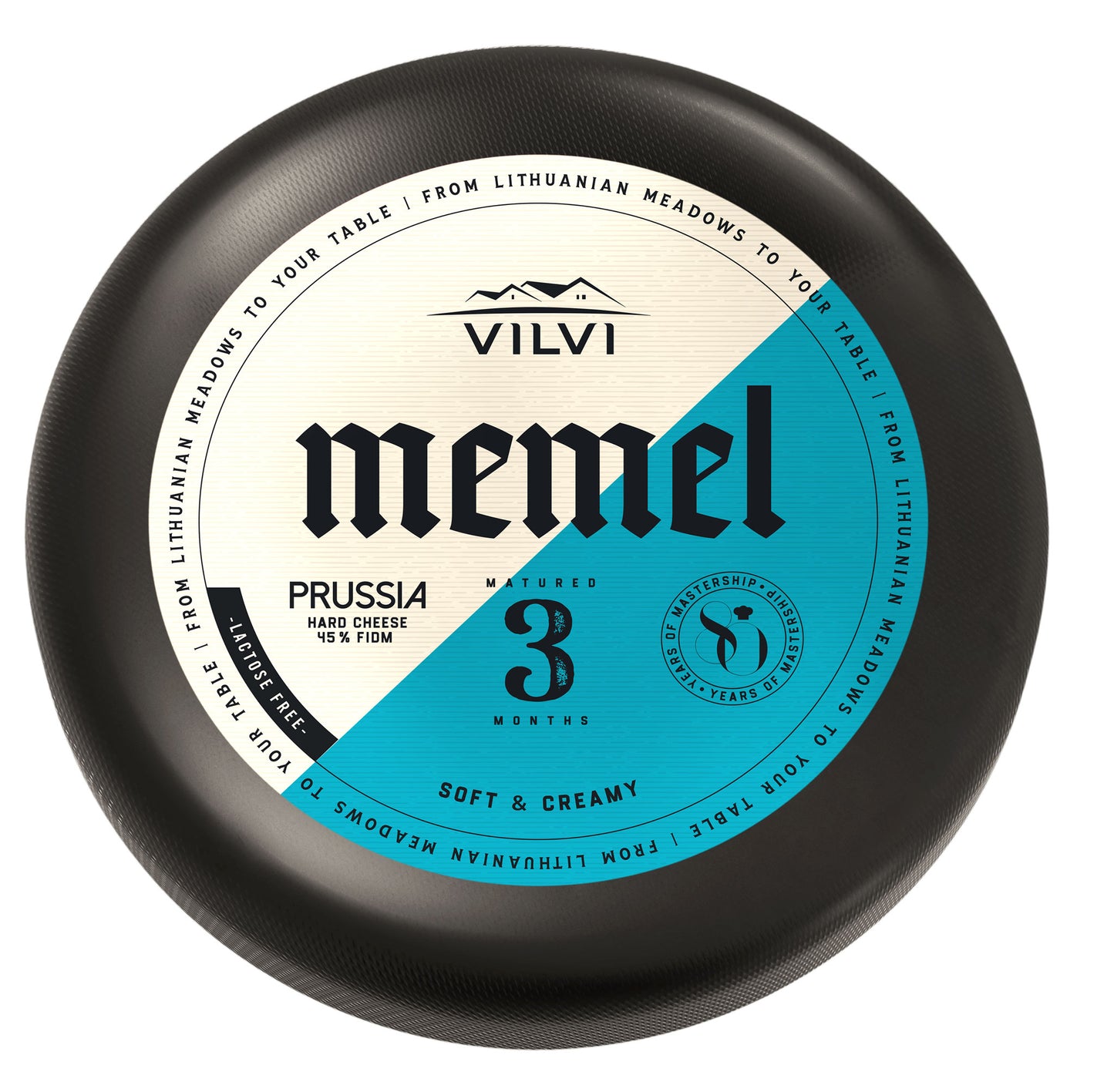 Kietasis sūris MEMEL Prussia 3 mėn., 45%, RSM, ~ 3 kg