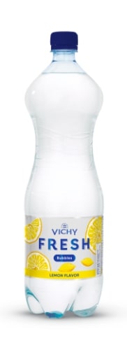 Gazuotas gaivusis gėrimas VICHY FRESH BUBBLES, citrinų skonio, 1,5 l, PET