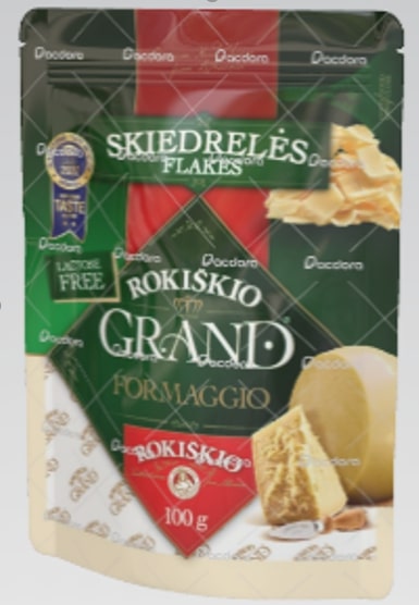 Kietasis sūris ROKIŠKIO GRAND, tarkuotas skiedrelėmis, 37% rieb 100g