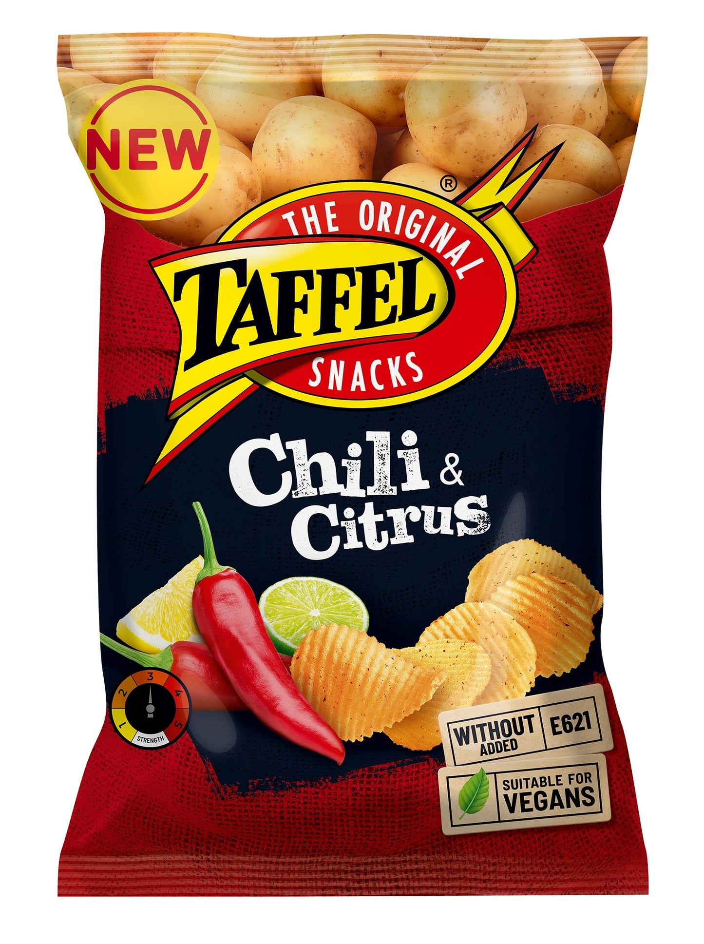 Potato chips TAFFEL, chili and lemon flavor, 130g