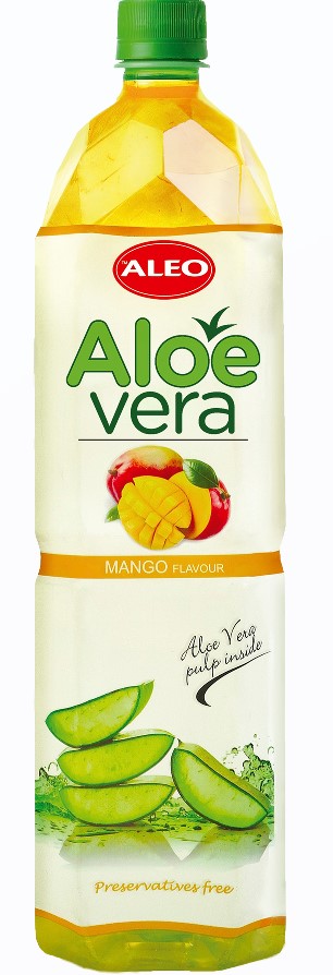 Gaivusis sulčių gėrimas ALEO Aleo vera, mangų skonio, 1,5 l