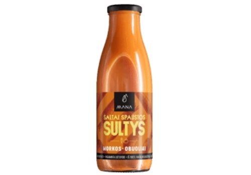 Morkų ir obuolių sultys MANA šaltai spaustos, 0,75 l