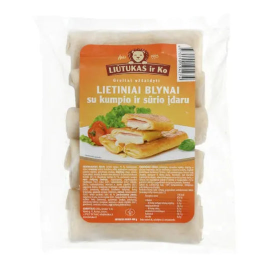 Šaldyti lietiniai su kumpiu ir sūriu, 60vntx80g