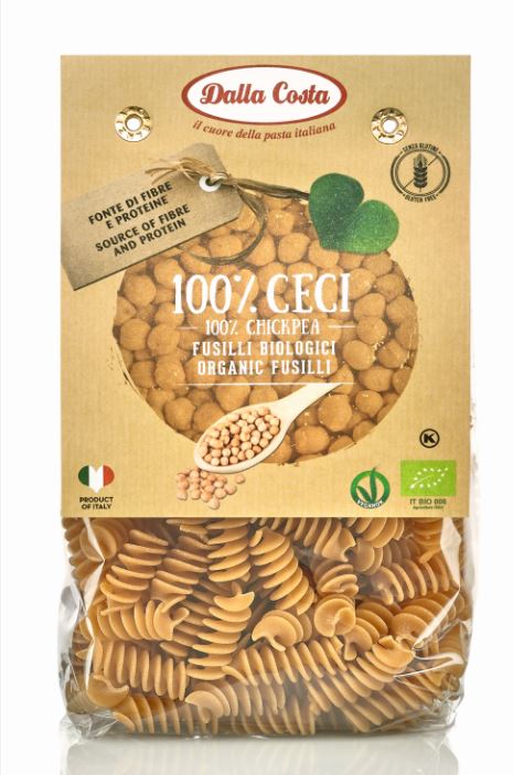 Ekologiški avinžirnių makaronai DALLA COSTA, Fusilli, 250 g LT-EKO-001