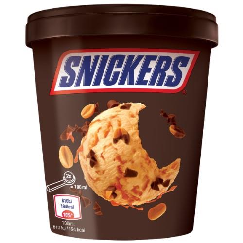 SNICKERS ice cream with milk chocolate, peanuts, caramel and chocolate drizzle, 320ml