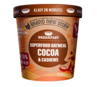 Greitai paruošiama avižinė košė su kakava ir anakrdžiais, 70 g