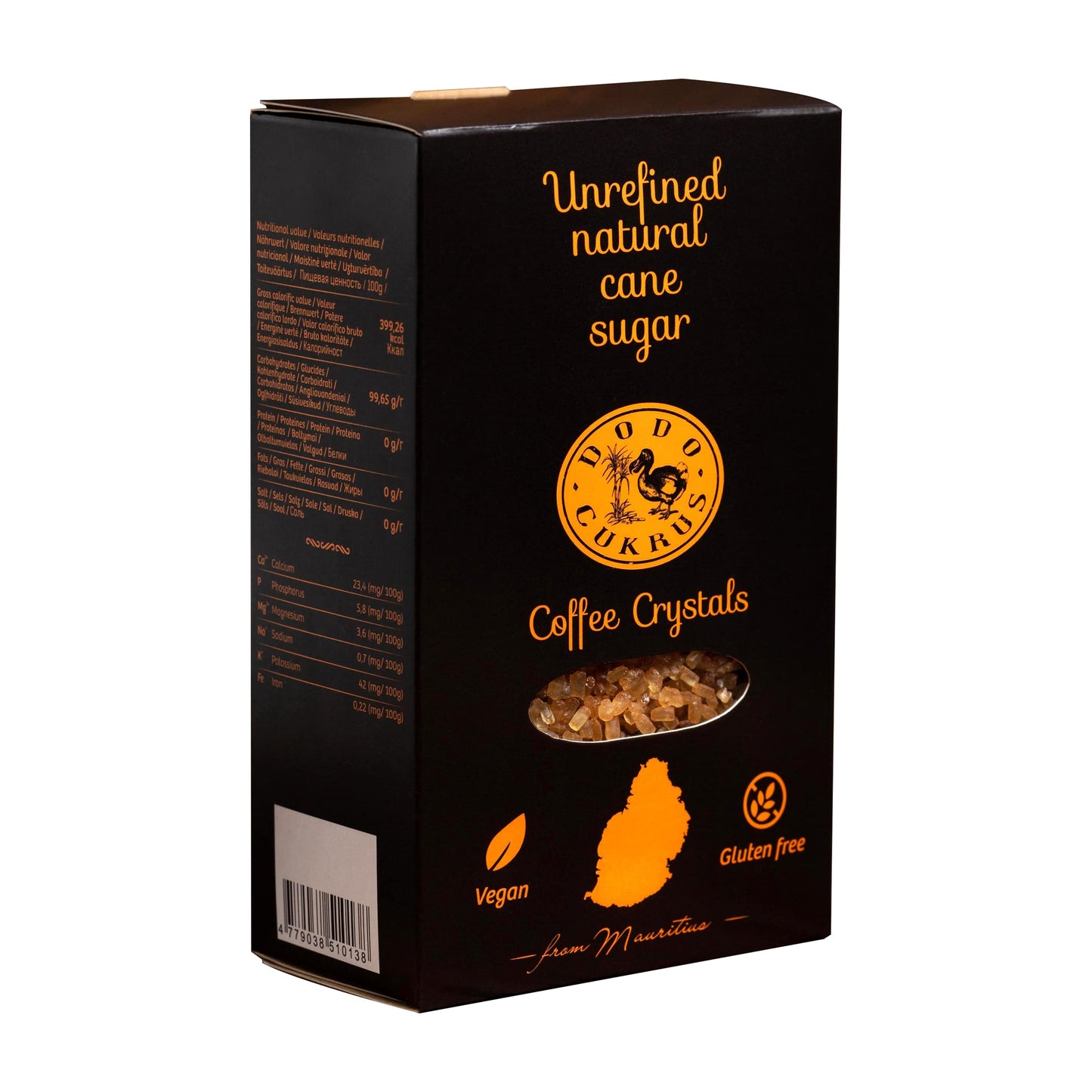 Nerafinuotas cukranendrių cukrus DODO, Coffee Crystals, 500 g