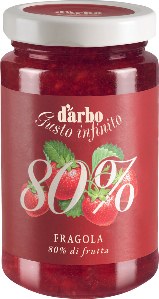 Braškių džemas D'ARBO, 80%, 250 g