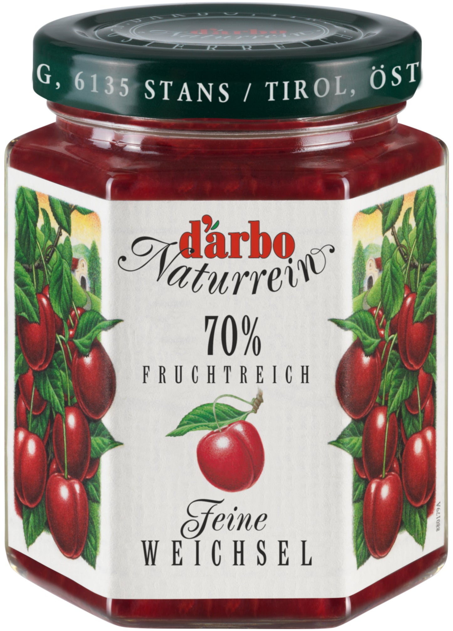 Vyšnių džemas D'ARBO, 70%, 200 g