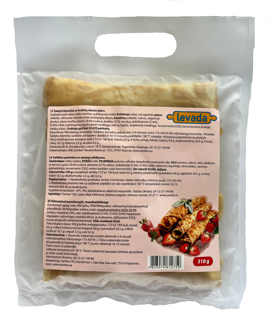 Šaldyti blynai LEVADA su braškių įdaru 52g x 6 vnt