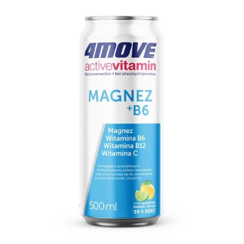 Vitamininis vanduo 4MOVE Active Vitamin Magnesium + Vitamins, 500 ml