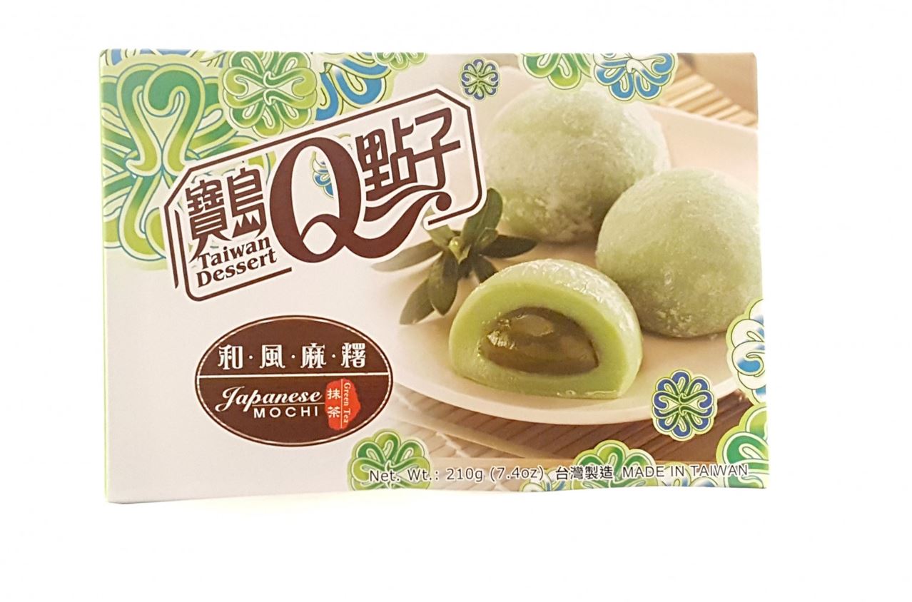 Q-BRAND mochi, green tea flavor, 210 g