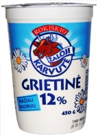 Grietinė ŽALOJI KARVUTĖ, 12%,  400 g