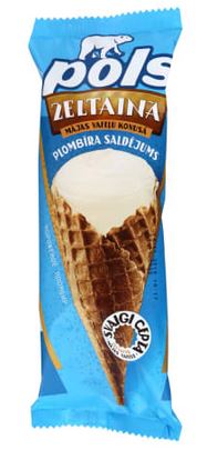 Vanilinis plombyras POLS, vafliniame kūgelyje, 200 ml