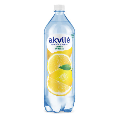 Stalo vanduo AKVILĖ, su citrinos aromatu, lengvai gazuotas, 1,5l D