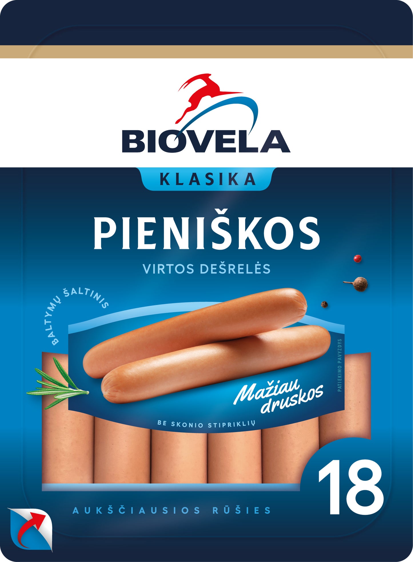 Virtos pieniškos dešrelės BIOVELA, A.R. 780 g