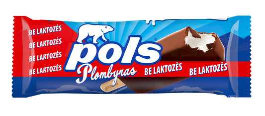 Valgomieji ledai POLS, glaistytas plombyras, be laktozės, 120ml/75g
