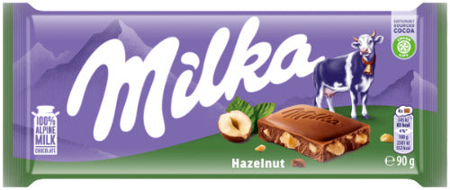Pieninis šokoladas MILKA Hazel Nuts, 90 g