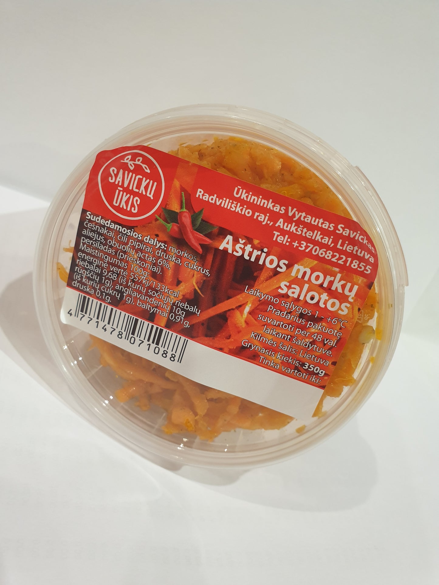 Morkų salotos SAVICKŲ ŪKIS, aštrios, 350 g
