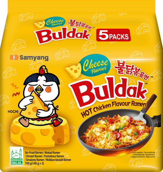 Ramenas SAMYANG Buldak, Cheese. (5 vnt x 140g), 700 g