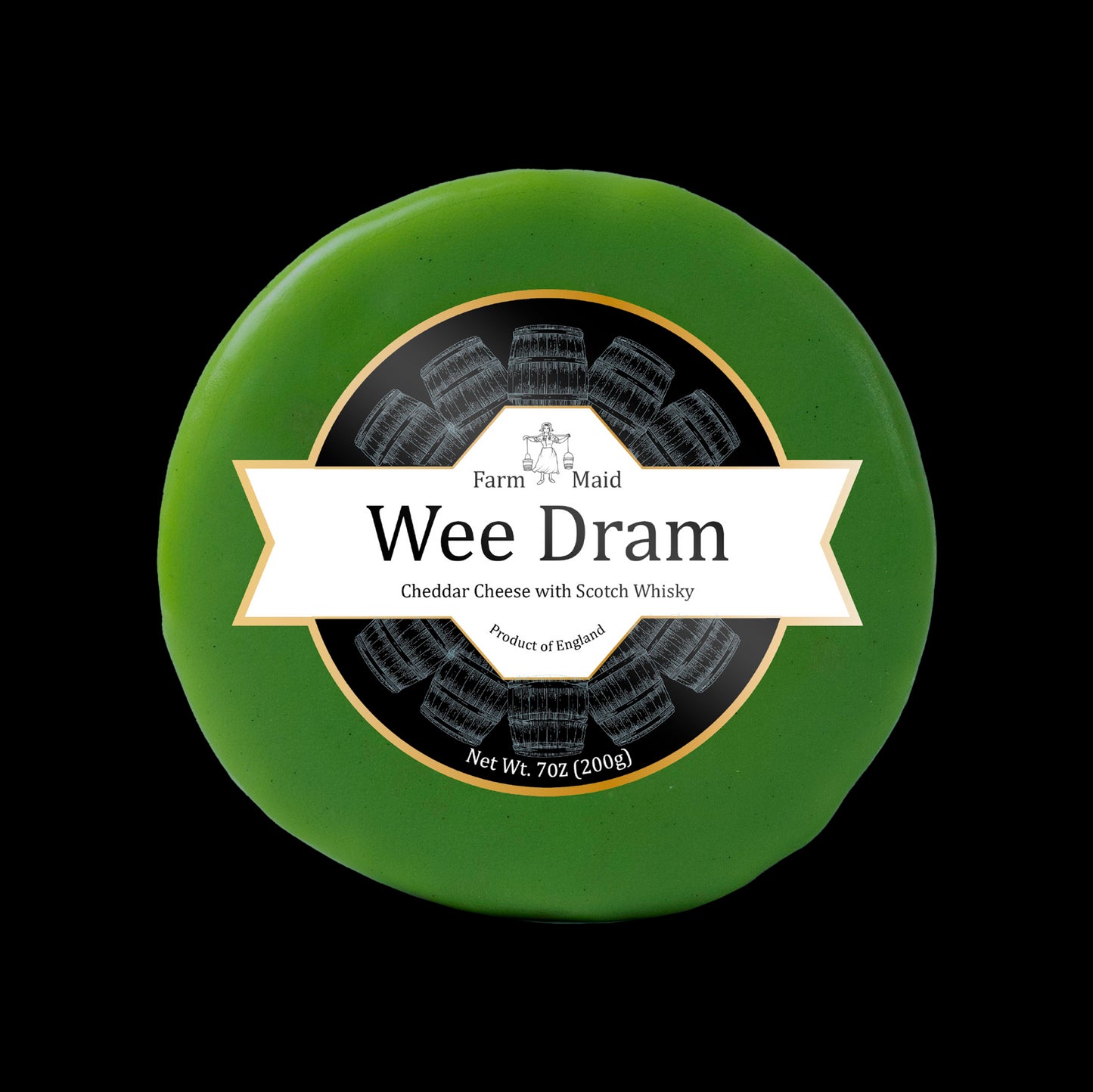 Čederio sūris FARM MAID, su škotišku viskiu, 200 g