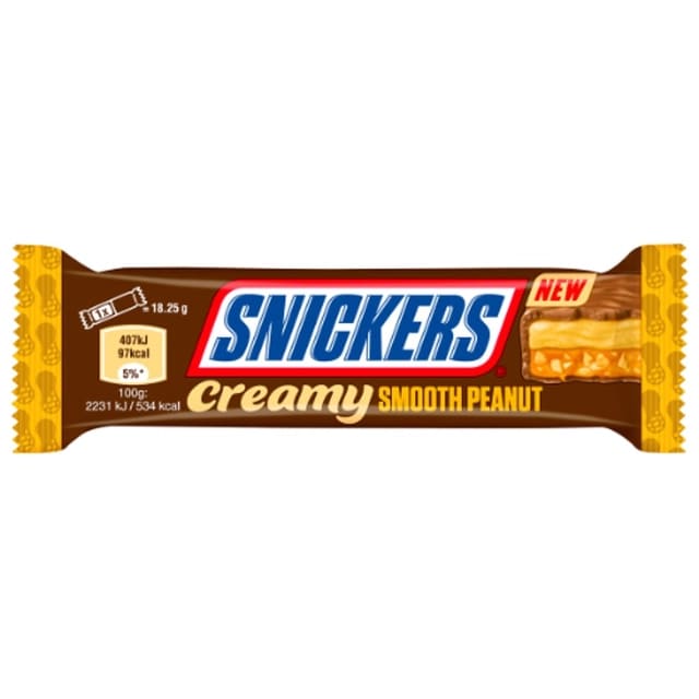 Chocolate bar SNICKERS Creamy, with peanut cream and roasted nuts, 36.5g