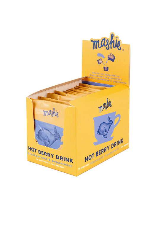 Berry puree MASHIE Original, blackcurrant with peppermint, 15pcs.