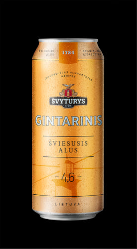 Beer Švyturio Amber 4.6%, 0.568l, can D