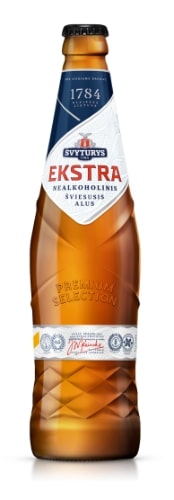 Nealkoholinis alus ŠVYTURYS Ekstra, 0,5 %, 0,5 l, butelis, D