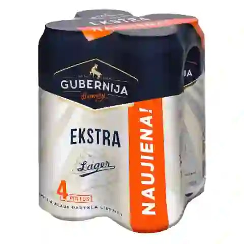 Beer GUBERNIJA, Extra Lager, 4x0.568l, 5.2%, can