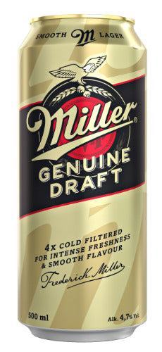 Alus MILLER Genuine Draft, 4,7%, 0,5l, skardinė