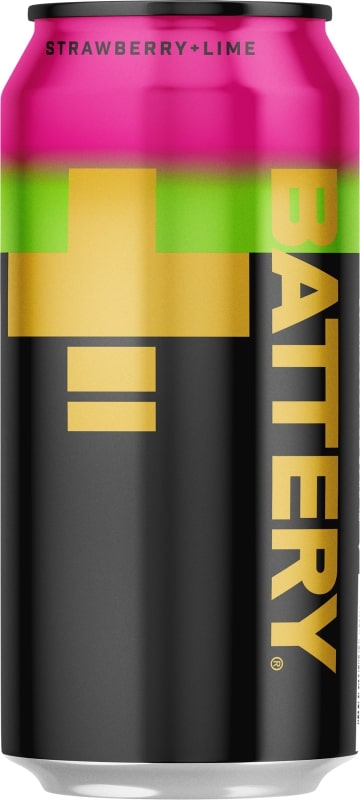 Energy drink BATTERY Strawberry-Lime flavor, 0.5l, in a can