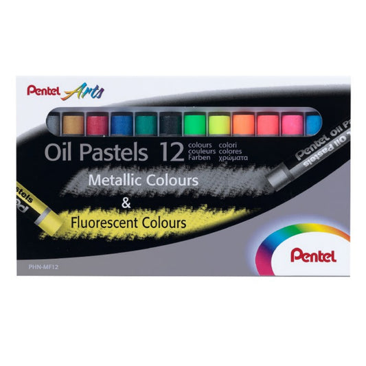 Oil crayons PENTEL Arts, 12 pcs.