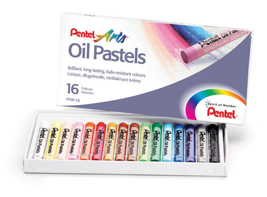 Oil crayons PENTEL ARTS, 16 colors